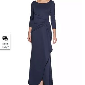 Eliza J size 6 brand new, with tags dark blue dress/gown.